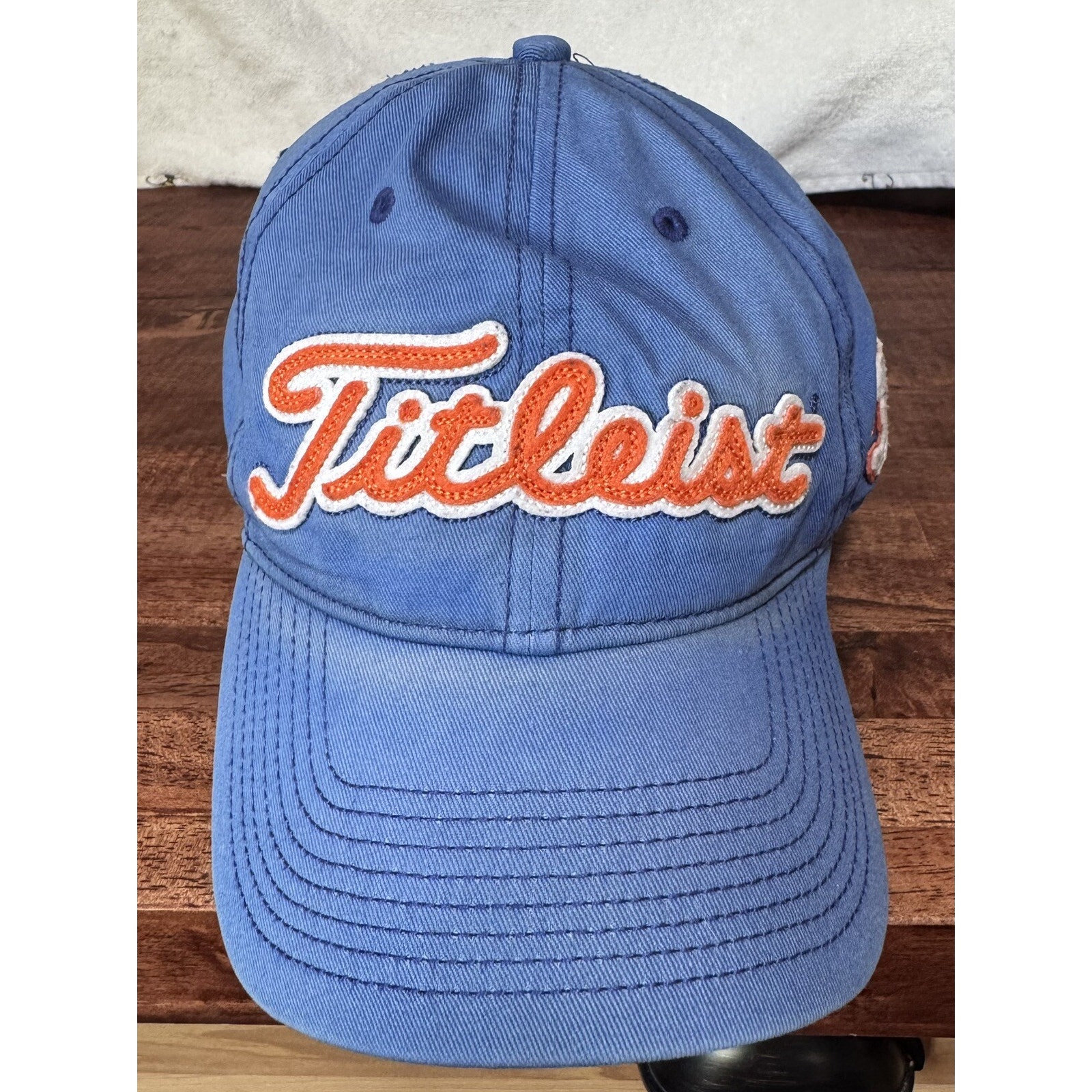 Titleist Golf Blue  Orange Baseball Strapback Cap Dad Hat